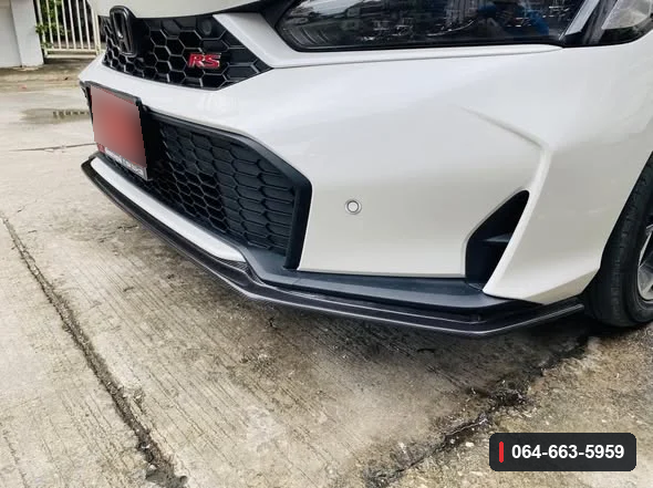 ภาพลิ้นต่อกันชนหน้า Honda Civic FE หลังติดตั้ง