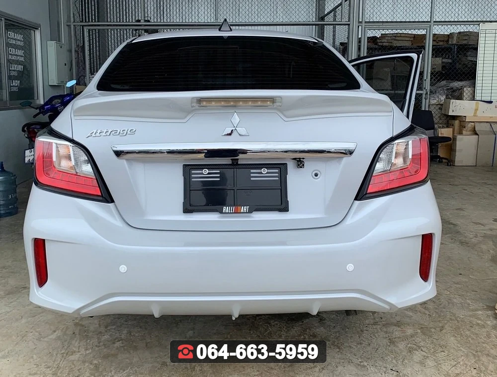 ชุดแต่ง MITSUBISHI Attrage สปอยเลอร์ Attrage แนบมีไฟ RiderM ภาพ 3