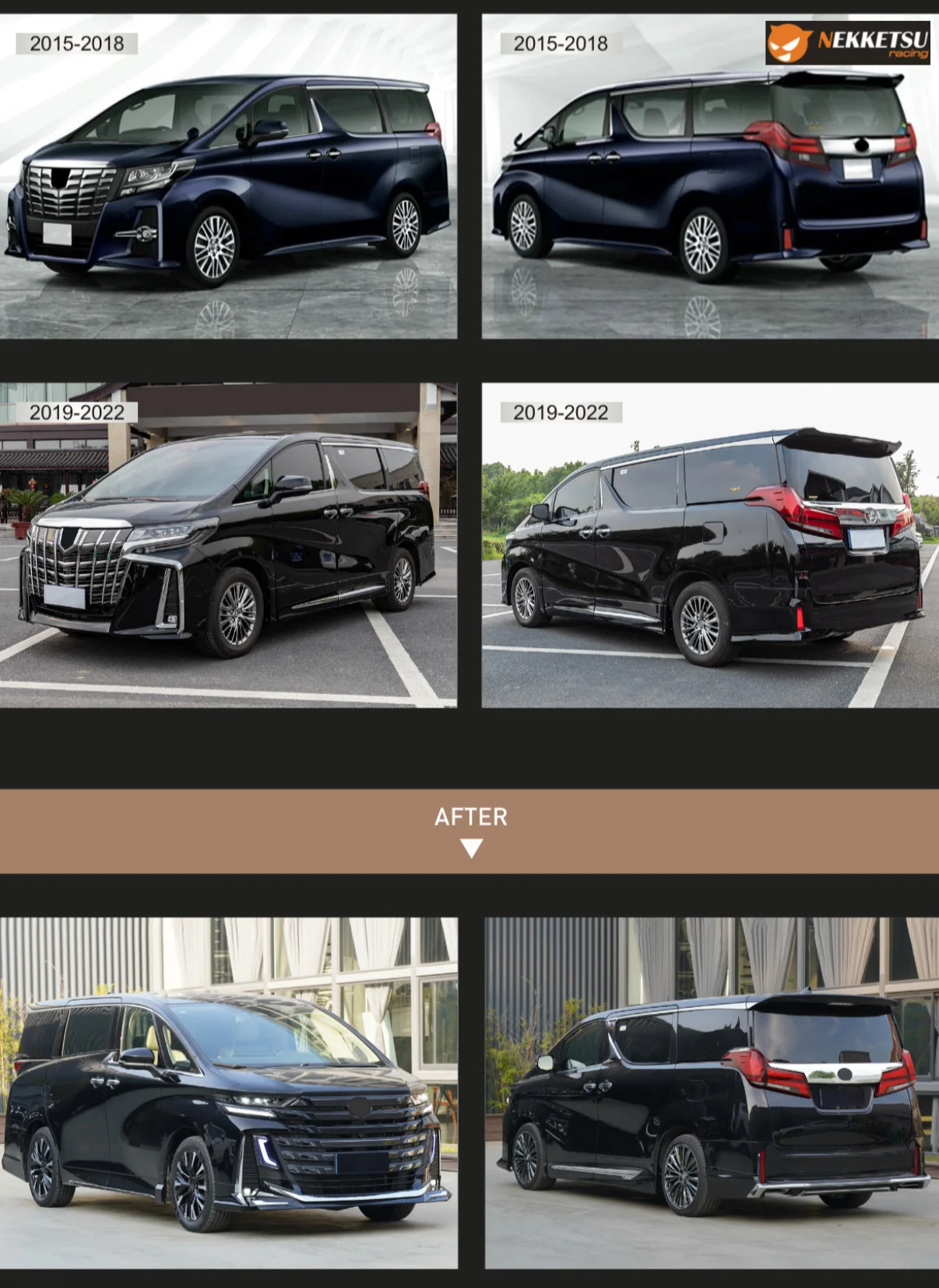 ชุดแต่ง Toyota Alphard AH30 2018 2021 แปลงหน้า Vellfire 40