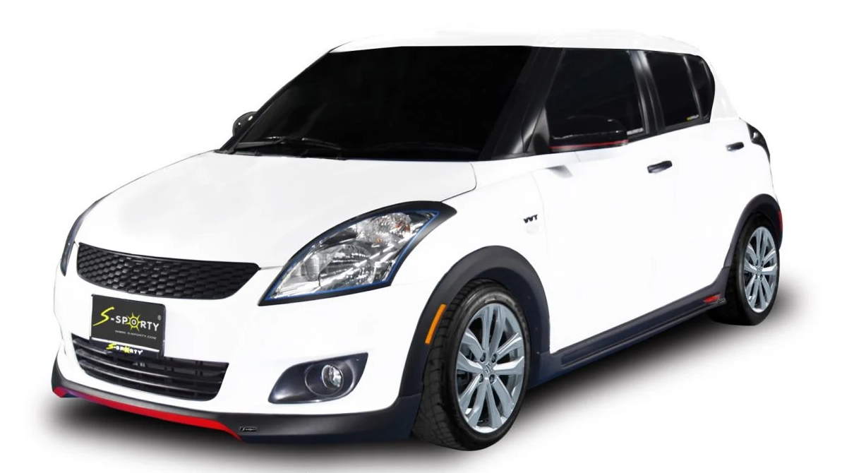 ชุดแต่ง SWIFT 2014 SPORT II ภาพรถเต็มคันมุมหน้าจากต้นทาง S-Sporty
