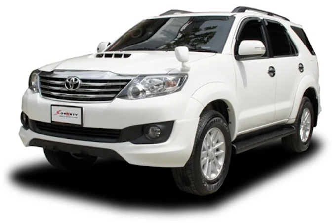 ชุดแต่ง FORTUNER 2011 T1 ภาพรถเต็มคันมุมหน้าจากต้นทาง S-Sporty