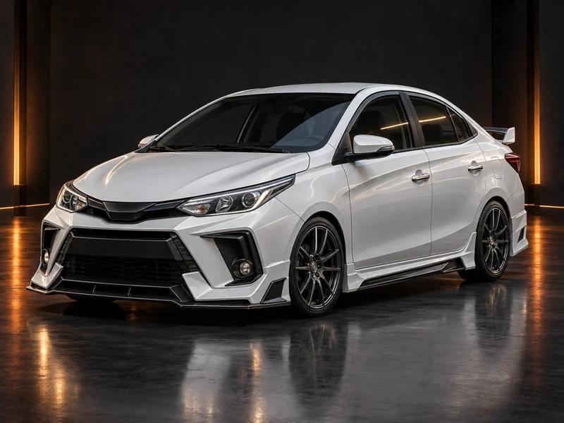 ภาพจำลองชุดแต่ง ชุดแต่ง Toyota Vios 17 22 Drive 68 มุมด้านหน้า สำหรับการนำเสนอ