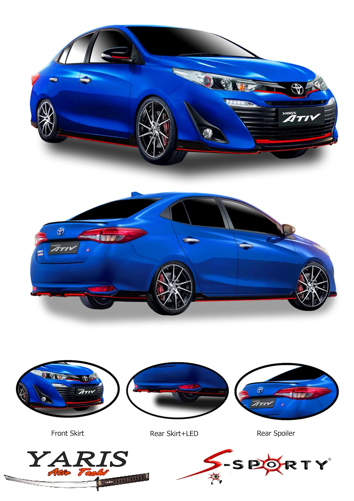 ชุดแต่ง TOYOTA ATIV 2019 – TACHI ภาพสินค้า 2