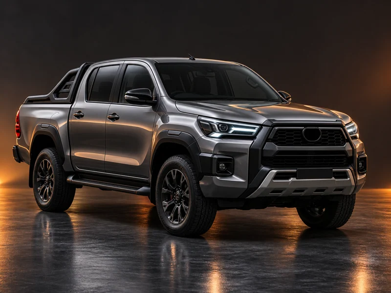 ภาพจำลองชุดแต่ง ชุดแต่ง Toyota Hilux Revo 2020 2024 Rocco Sport Bar มุมด้านหน้า สำหรับการนำเสนอ