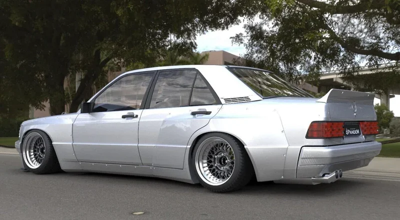 สปอยเลอร์ทรง Duck Tail (ชิ้นแยก) - V1.0 MERCEDES 190E [W201] Pandem ภาพสินค้าที่เลือก