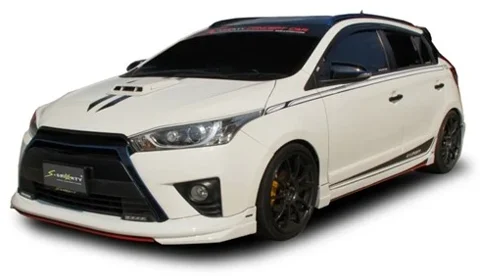 ชุดแต่ง Yaris Hatchback 2016 New S-3 ภาพรถเต็มคันมุมหน้าจากต้นทาง S-Sporty