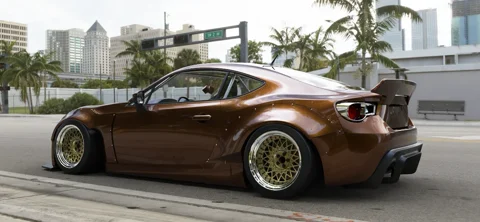 ดิฟฟิวเซอร์ท้าย Rear Diffuser (only) - V2.0 BRZ - GT86 - FR-S Rocket Bunny Racing ภาพสินค้า 1