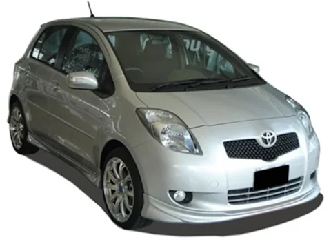 ชุดแต่ง YARIS HATCHBACK 2006 Sport ภาพรถเต็มคันมุมหน้าจากต้นทาง S-Sporty