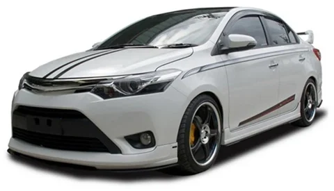 ชุดแต่ง VIOS 2014 – S1 ภาพรถเต็มคันมุมหน้าจากต้นทาง S-Sporty