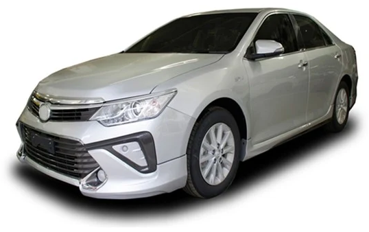 ชุดแต่ง CAMRY 2015 ภาพรถเต็มคันมุมหน้าจากต้นทาง S-Sporty
