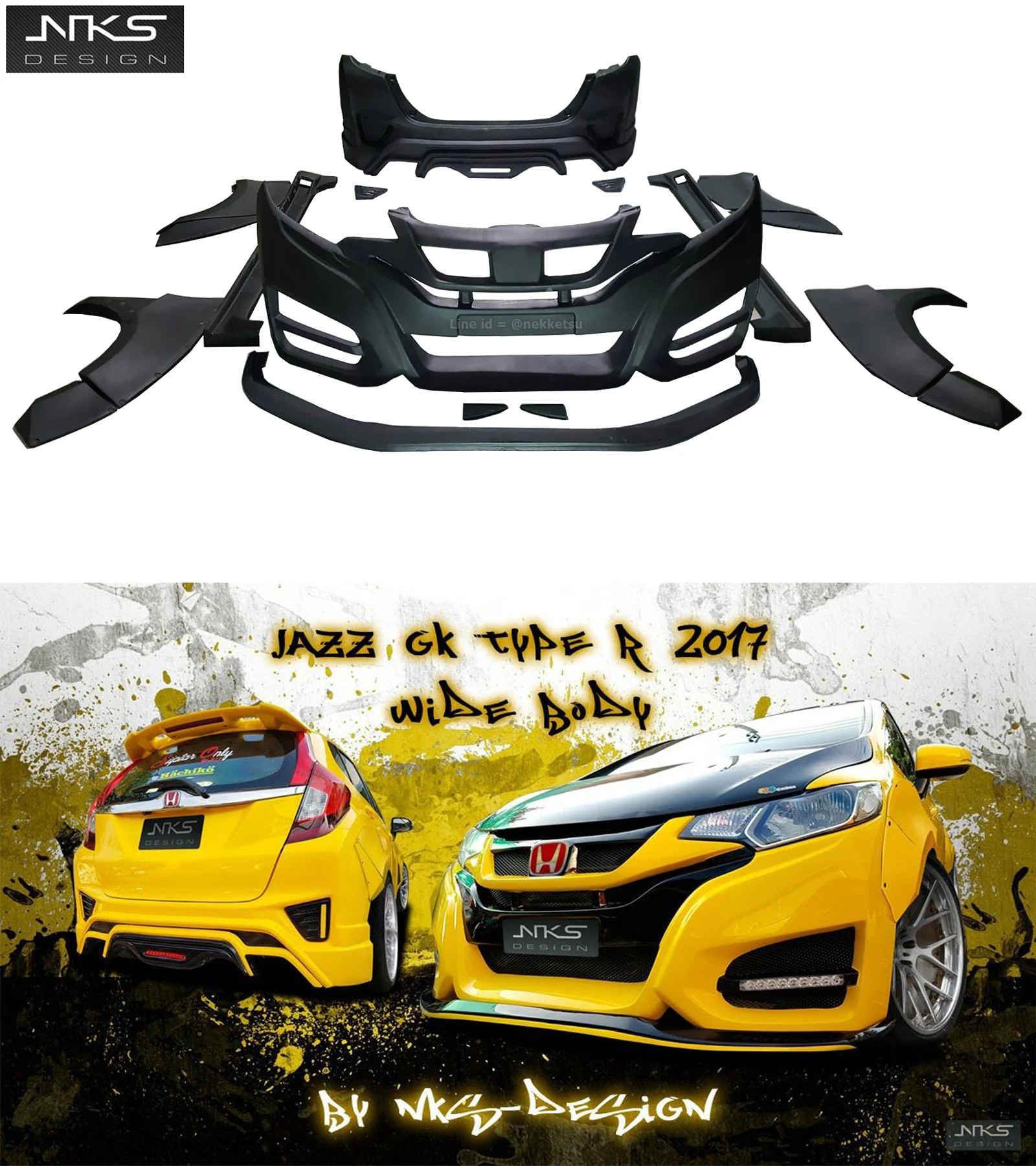 รูปชุดแต่ง ชุดแต่ง Honda Jazz GK 2014 2019 Type R 2015 ภาพที่ 1