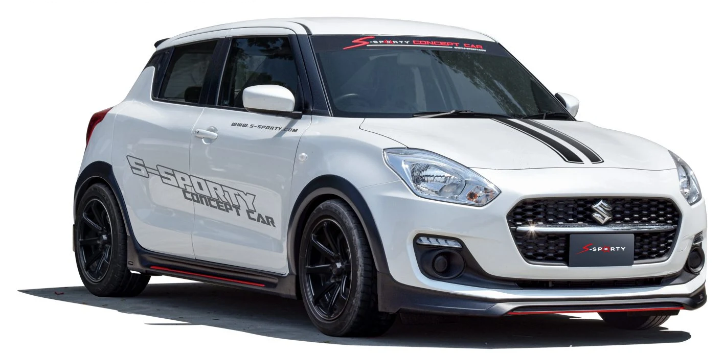 ชุดแต่ง SWITF 2022 – SPORTY ภาพรถเต็มคันมุมหน้าจากต้นทาง S-Sporty