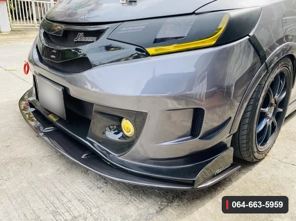 ภาพลิ้นต่อกันชนหน้า Honda Jazz GK หลังติดตั้ง
