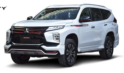 ชุดแต่ง PAJERO 2022 – SPORT X ภาพรถเต็มคันมุมหน้าจากต้นทาง S-Sporty