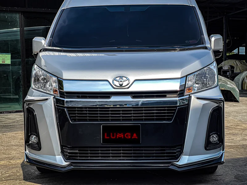 ชุดแต่ง Toyota Commuter 2019 สเกิร์ตหน้าสไตล์ Lumga (ลัมกา) 1 ชุด 4-6 ชิ้น - TOYOTA Bodykits Commuter 2020 & Bodykits Hiace ชุดแต่งรถ ภาพ 4