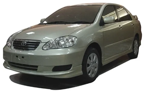 ชุดแต่ง ALTIS 2004 ภาพรถเต็มคันมุมหน้าจากต้นทาง S-Sporty