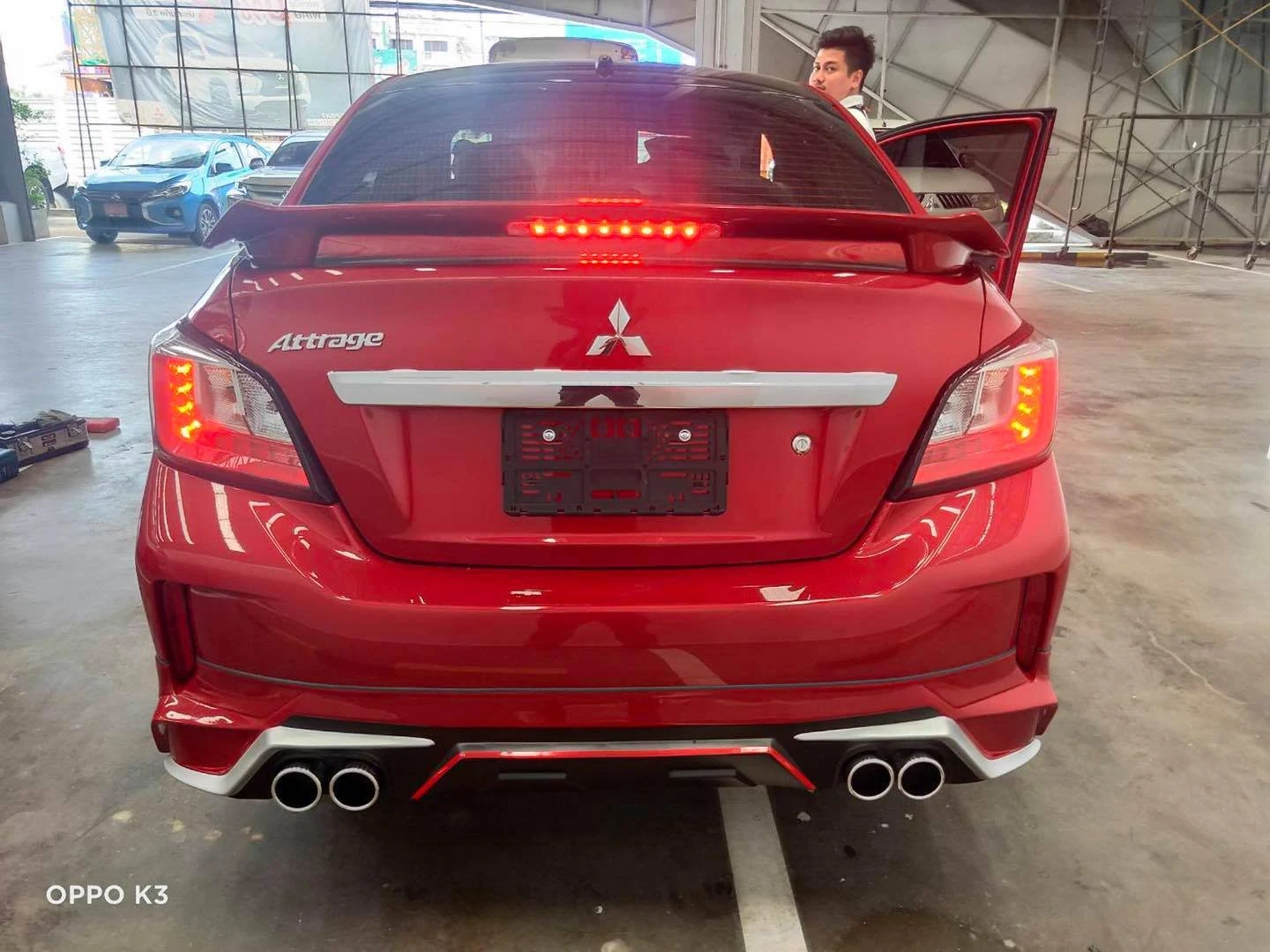 ชุดแต่ง MITSUBISHI Attrage สปอยเลอร์ Attrage ยกมีไฟ RiderM ภาพ 5
