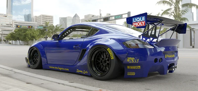 ปีกหลัง GT Wing (ชิ้นแยก) - V1.0 PORSCHE Cayman 987.1 Pandem ภาพสินค้าที่เลือก