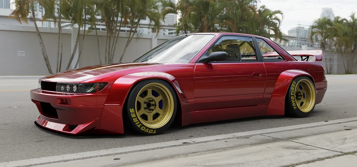 แก้มและโป่งล้อหน้า Pandem NISSAN SILVIA S13 V4.0 ภาพสินค้าที่เลือก