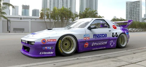 ชุดแต่งไวด์บอดี้ - V1.5 MAZDA FC RX-7 [FC3S] + สปอยเลอร์ทรง Duck Tail + Extension Pandem ภาพสินค้า 1
