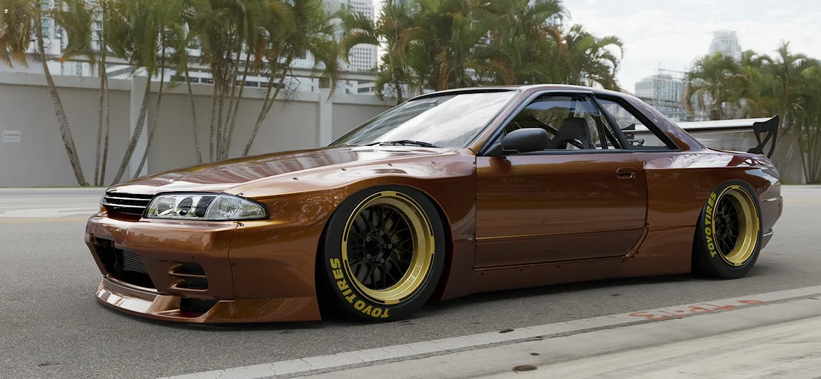 ลิ้นกันชนหน้า (ชิ้นแยก) - V1.5 NISSAN Skyline GTR [R32] Pandem ภาพสินค้าที่เลือก
