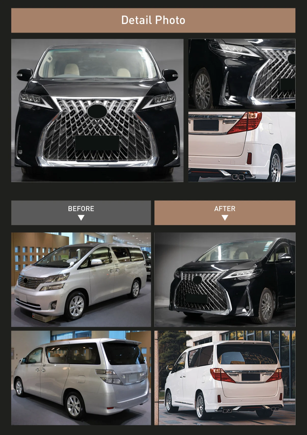 ชุดแต่ง Toyota Vellfire20 2011 2014 Lexus LM