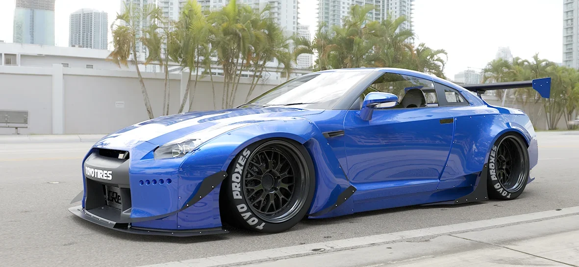 กันชนหน้า (ชิ้นแยก) - V1.0 NISSAN R35 GT-R Rocket Bunny Racing ภาพสินค้าที่เลือก