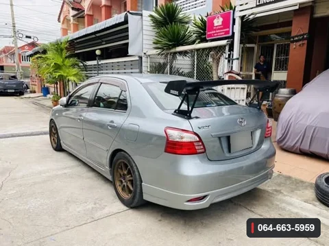 สปอยเลอร์ท้ายชั้นเดียว Toyota Vios XP90 กว้าง 140 ซม. ขาสูง 10 นิ้ว ภาพงานติดตั้งจากผู้ขาย