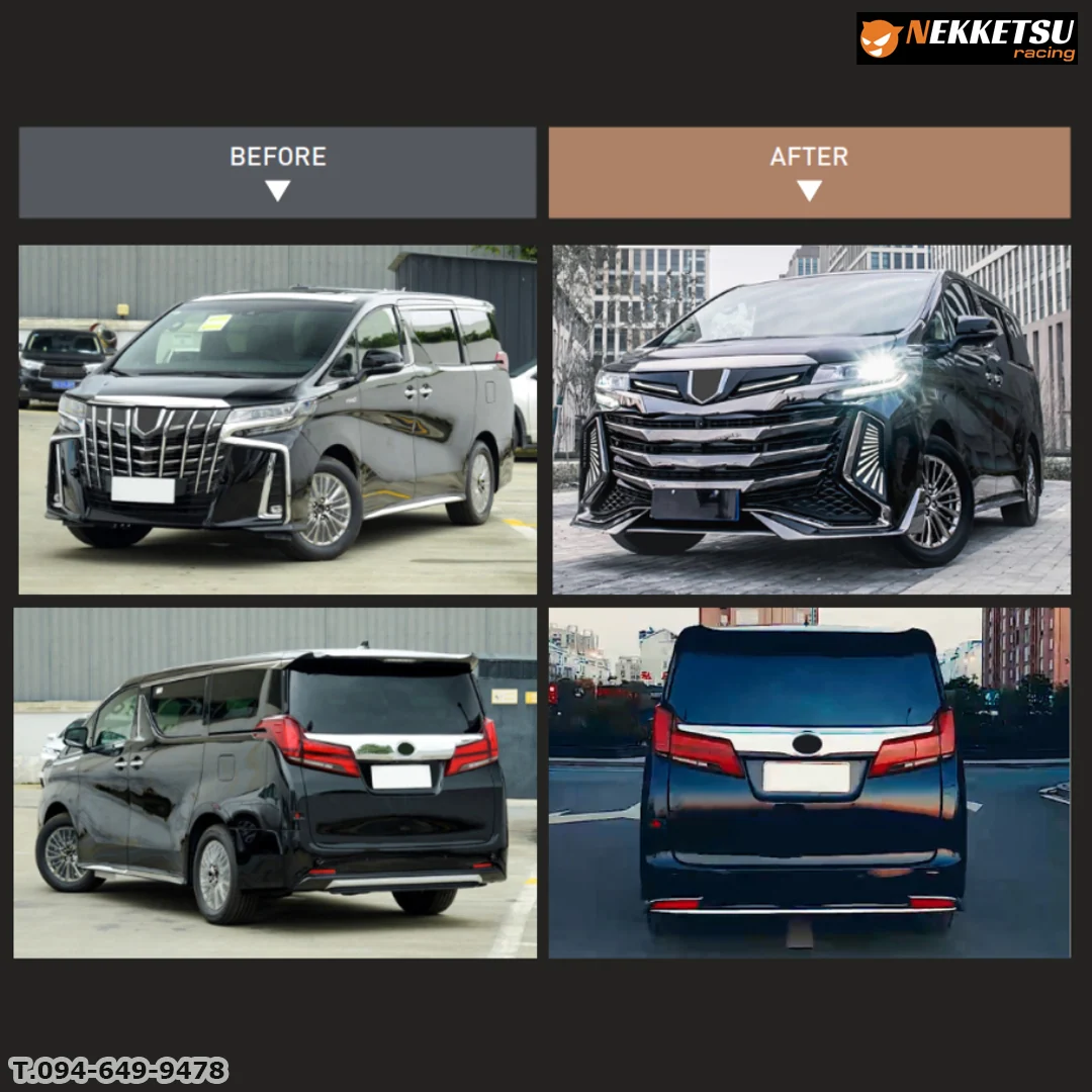 รูปชุดแต่ง ชุดแต่ง Toyota Alphard AH30 2018 2021 แปลงหน้า HAWK 40 ภาพที่ 3