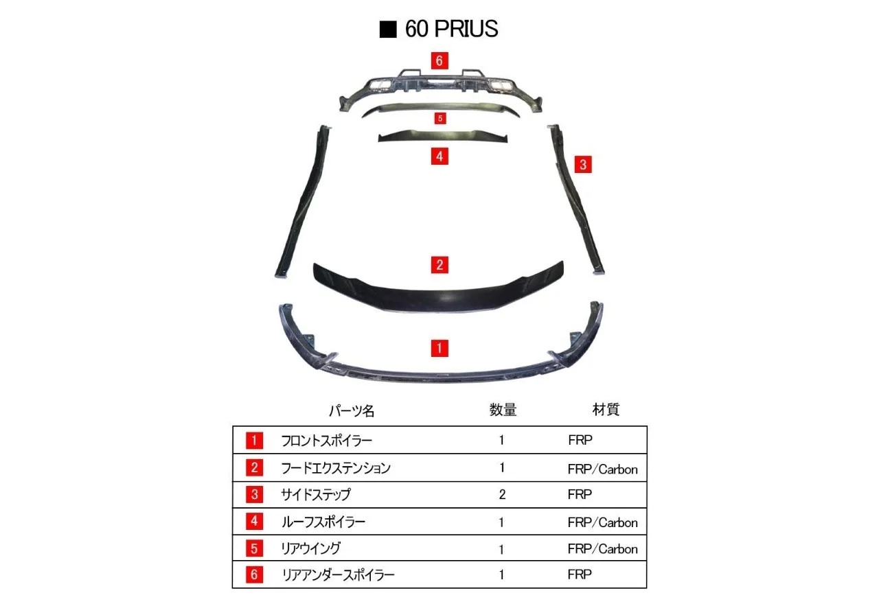 ชุดแต่ง TOYOTA 60 PRIUS MXWH6#/ZVW6# 2023.01~Rowen Japan ภาพ 27