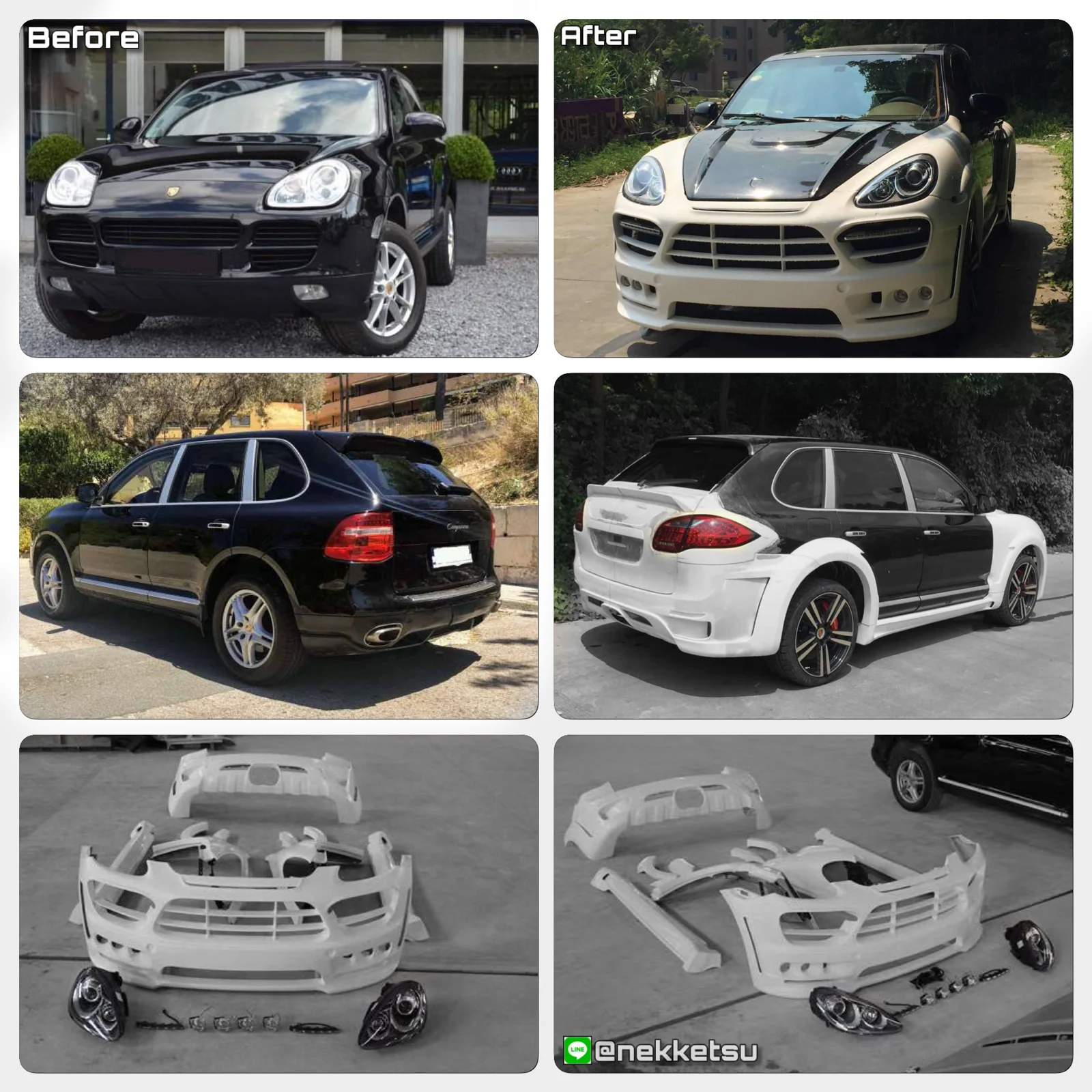 ชุดแต่ง Porsche Cayenne 955 เป็น 958