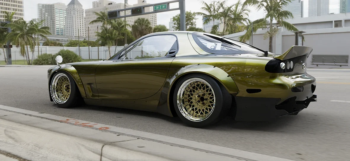 Diffuser (ชิ้นแยก) - V1.0 MAZDA FD RX-7 FD3S BOSS Pandem ภาพสินค้าที่เลือก