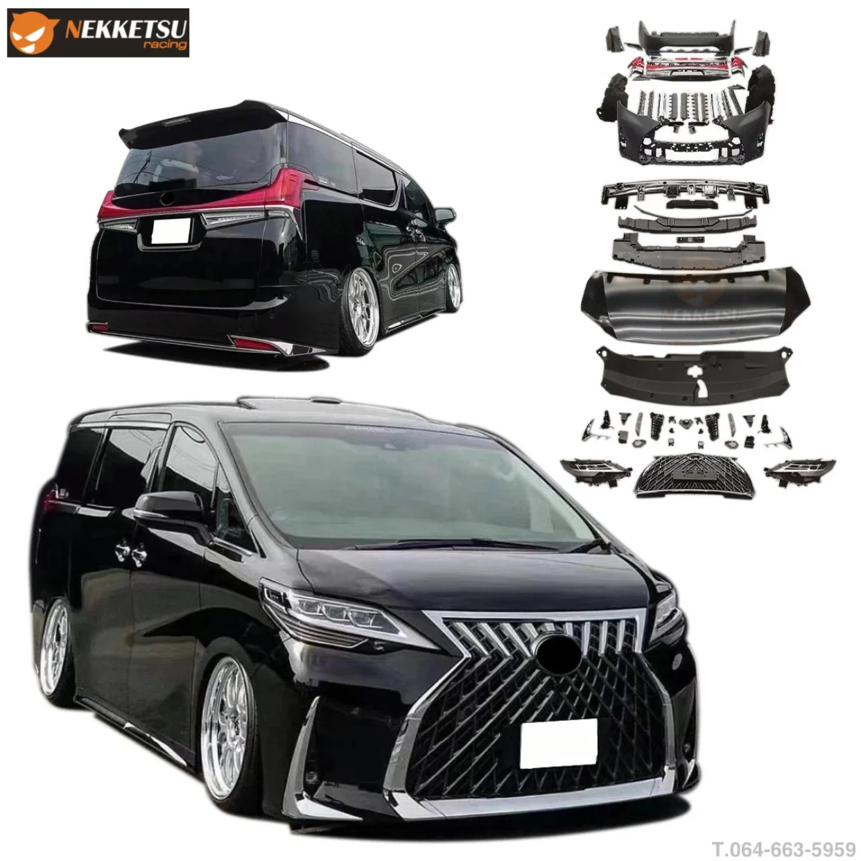 รูปชุดแต่ง ชุดแต่ง Toyota Alphard AH20 2009 2014 แปลงเป็น Lexus LM (ตัดต่อหลัง) ภาพที่ 2