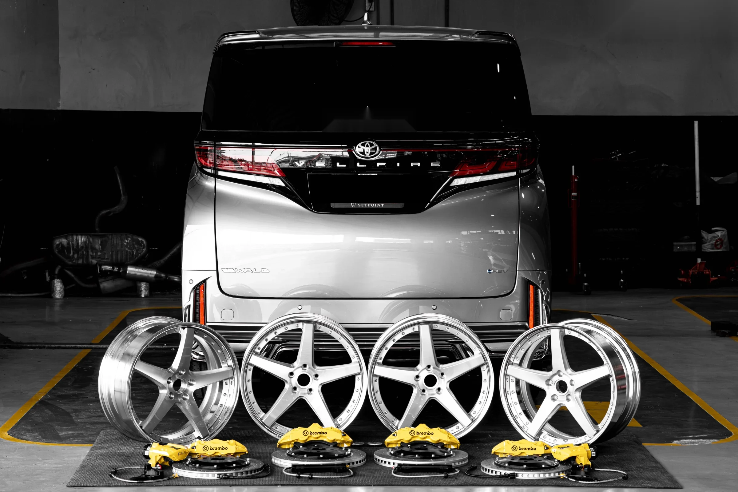 ชุดแต่ง TOYOTA VELLFIRE Toyota Vellfire 40 x Work GNOSIS CVF 21′′ x Brembo GT Brake Kit x PERF Brake x WALD bodykits Prodrive Shop ภาพ 13