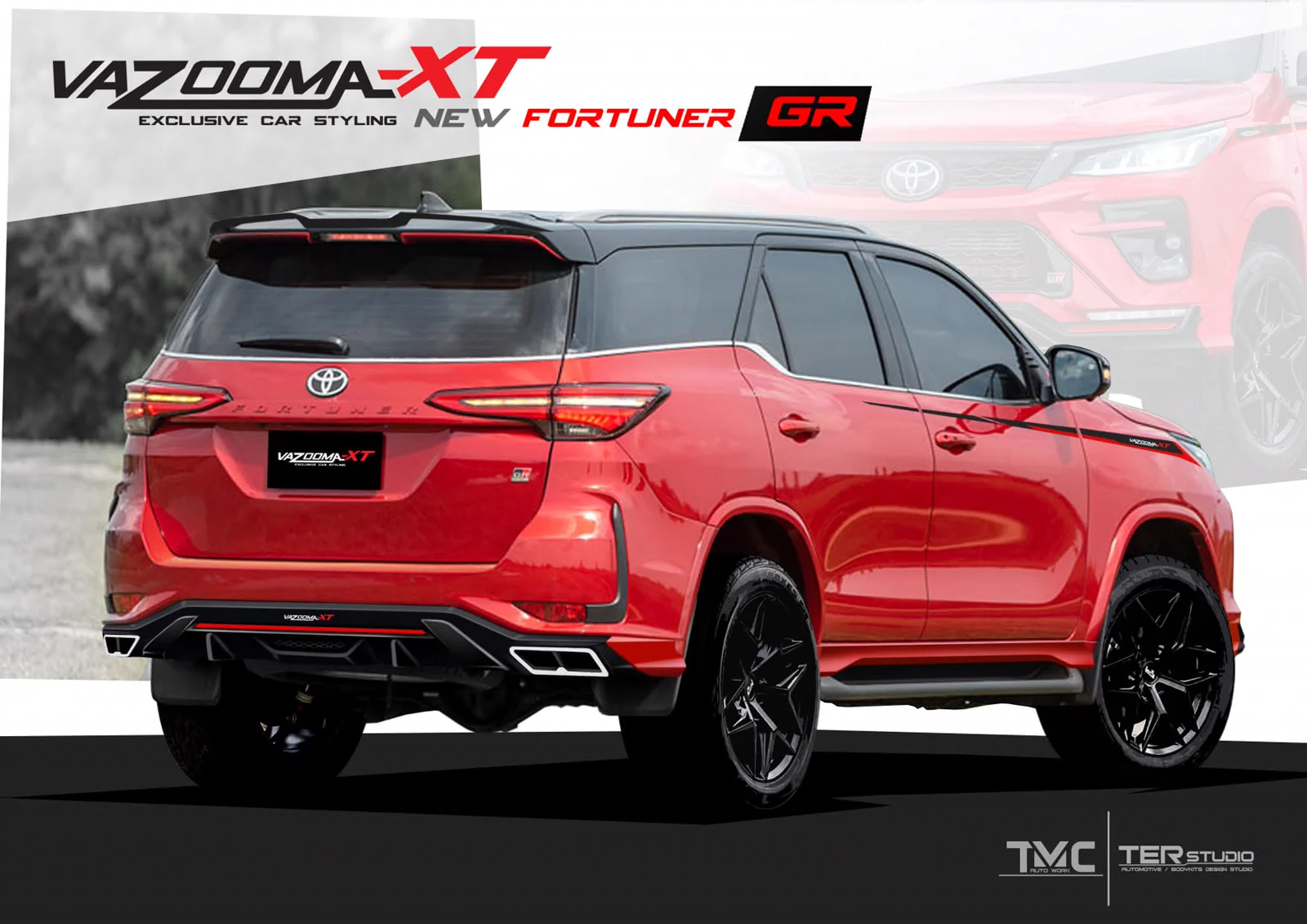 รูปชุดแต่ง ชุดแต่ง Toyota Fortuner 2020 2024 Drive 68 Vazooma XT GR ภาพที่ 2