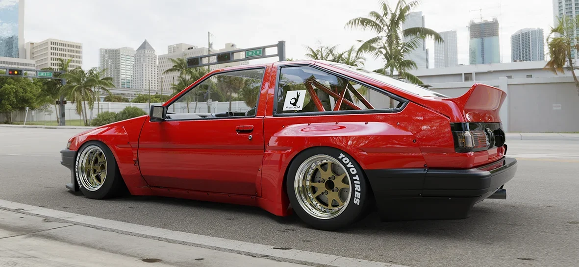 [ตัวเลือกเสริม] สปอยเลอร์ทรง Duck Tail (ชิ้นแยก) - V1.0 Toyota Sprinter Trueno AE86 Pandem ภาพสินค้าที่เลือก