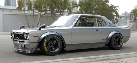 ชุดแต่งไวด์บอดี้ Complete [CFRP] Wide Body Aero Kit - V1.0 NISSAN Hakosuka Skyline 2000 GT-R KPGC-10 Pandem ภาพสินค้า 1