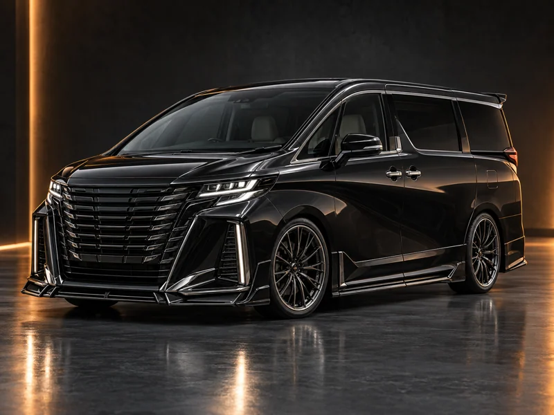ภาพจำลองชุดแต่ง ชุดแต่ง Toyota Alphard AH40 24 28 WALD มุมด้านหน้า สำหรับการนำเสนอ