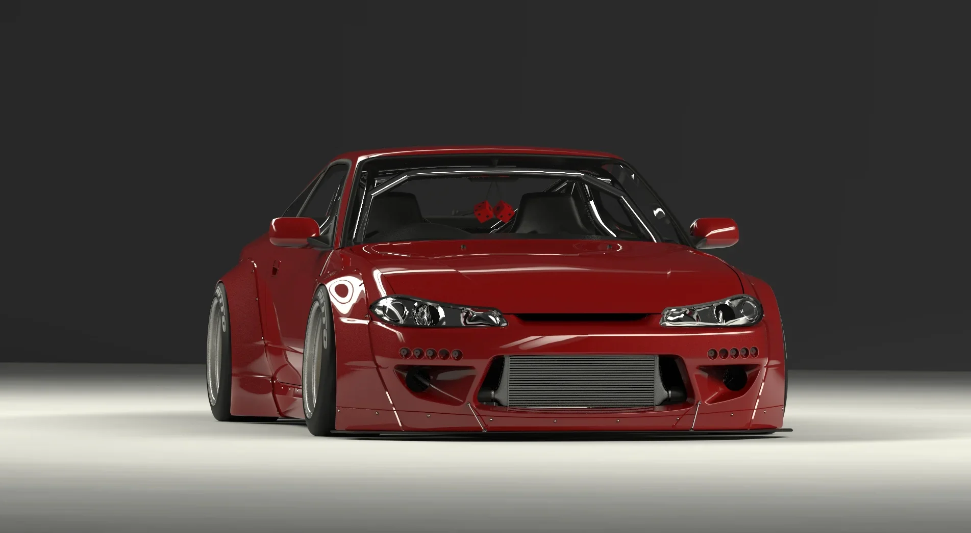 ก้านค้ำลิ้นหรือสปลิตเตอร์หน้า Front Lip Stay Bars (only) - V1.0 NISSAN Silvia [S15] Rocket Bunny Racing ภาพสินค้าที่เลือก