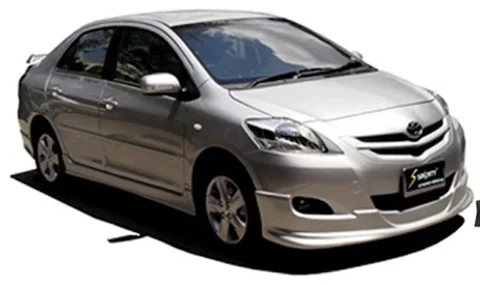 ชุดแต่ง VIOS 2010 – TRD ภาพรถเต็มคันมุมหน้าจากต้นทาง S-Sporty
