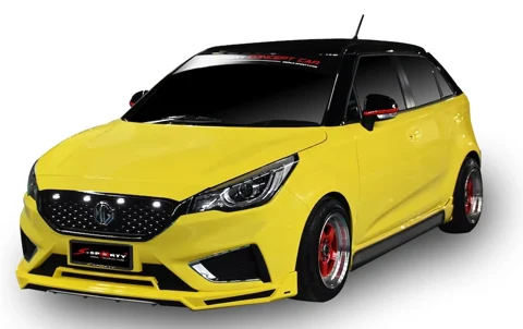 ชุดแต่ง MG3 2018 – SPORT 1 ภาพรถเต็มคันมุมหน้าจากต้นทาง S-Sporty