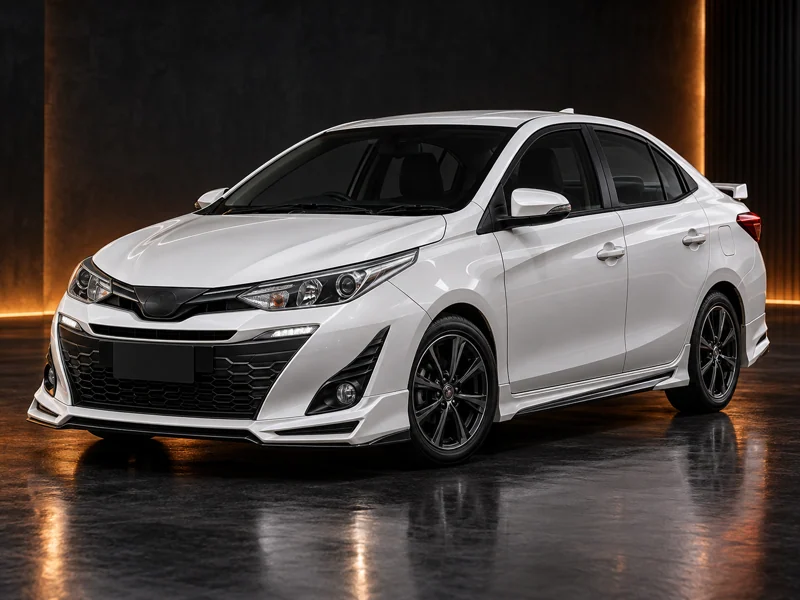 ภาพจำลองชุดแต่ง ชุดแต่ง Toyota Yaris Ativ 17 19 RedLine 4 Door มุมด้านหน้า สำหรับการนำเสนอ