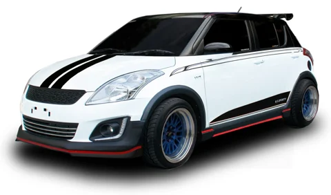 ชุดแต่ง SWIFT 2016 – SAI 1 ภาพรถเต็มคันมุมหน้าจากต้นทาง S-Sporty