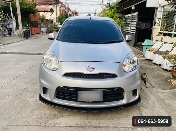 ภาพลิ้นต่อกันชนหน้า Nissan March K13 หลังติดตั้ง