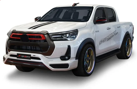 ชุดแต่ง REVO 4D 2020 S-1 ภาพรถเต็มคันมุมหน้าจากต้นทาง S-Sporty