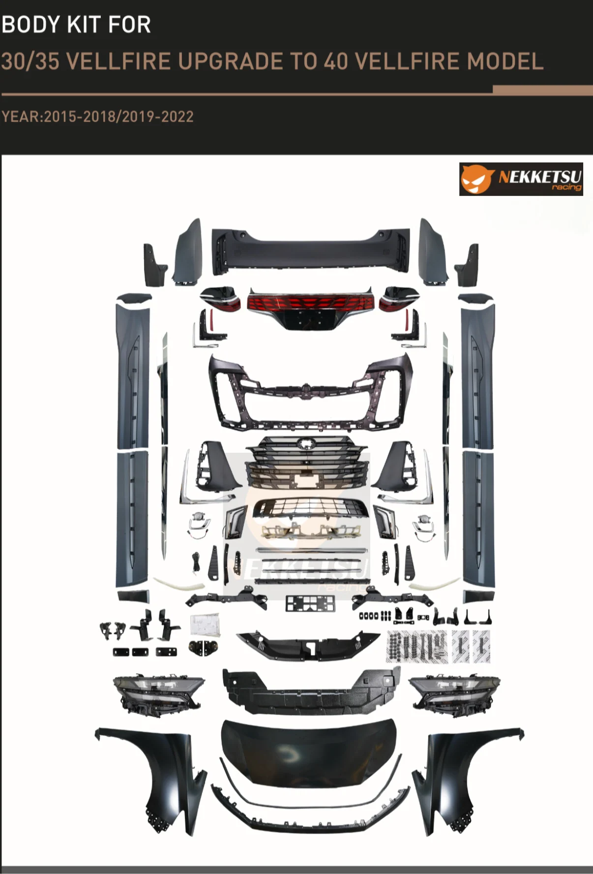 ชุดแต่ง Toyota Vellfire30 2015 2017 แปลงหน้า Vellfire 40