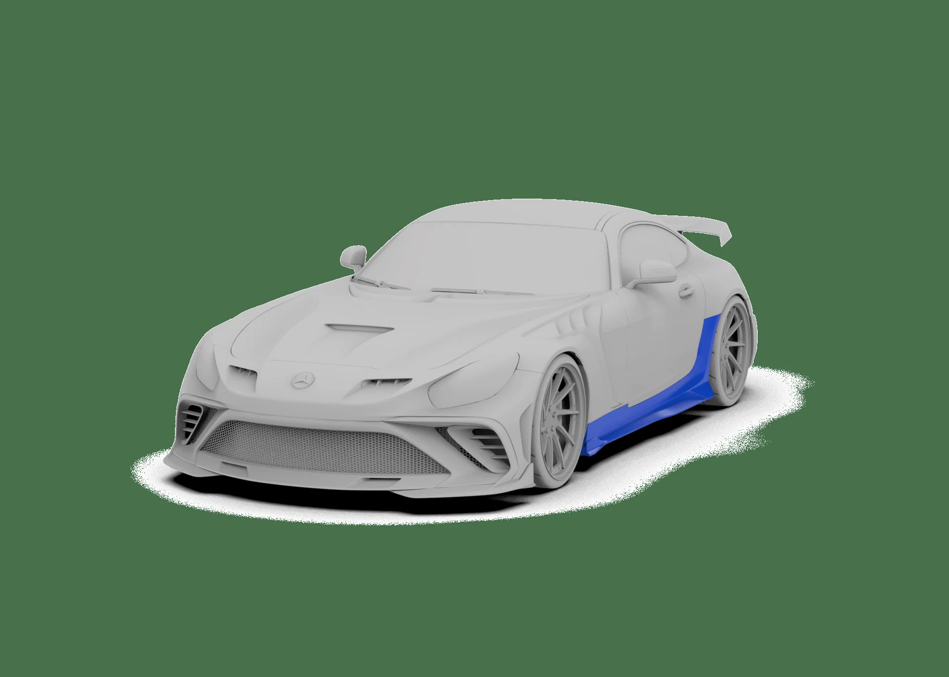สเกิร์ตข้าง FRP พร้อมส่วนล่างคาร์บอน Robot AMG GT C190 ภาพสินค้า 2