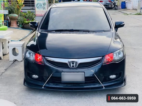 ภาพลิ้นต่อกันชนหน้า Honda Civic FD หลังติดตั้ง