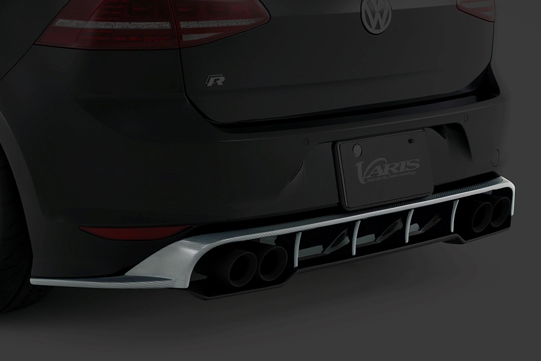ดิฟฟิวเซอร์หรือสปอยเลอร์ใต้กันชนหลัง GOLF VII R VARIS VAW-004C ภาพสินค้าที่เลือก