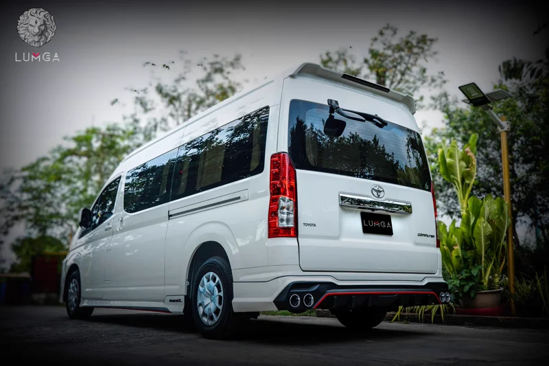 ชุดแต่ง Toyota Commuter 2019 สเกิร์ตหน้าสไตล์ Lumga (ลัมกา) 1 ชุด 4-6 ชิ้น - TOYOTA Bodykits Commuter 2020 & Bodykits Hiace ชุดแต่งรถ ภาพ 11